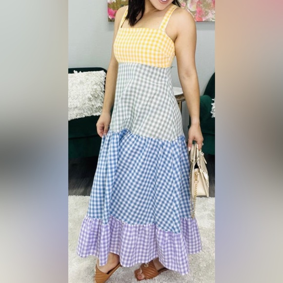 SOLD OUT SOLD Tiered pastel summer maxi Dress Wom - Picture 8 of 17